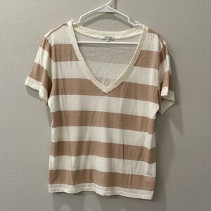 Z Supply Tan Fitted Short Sleeve T-Shirt